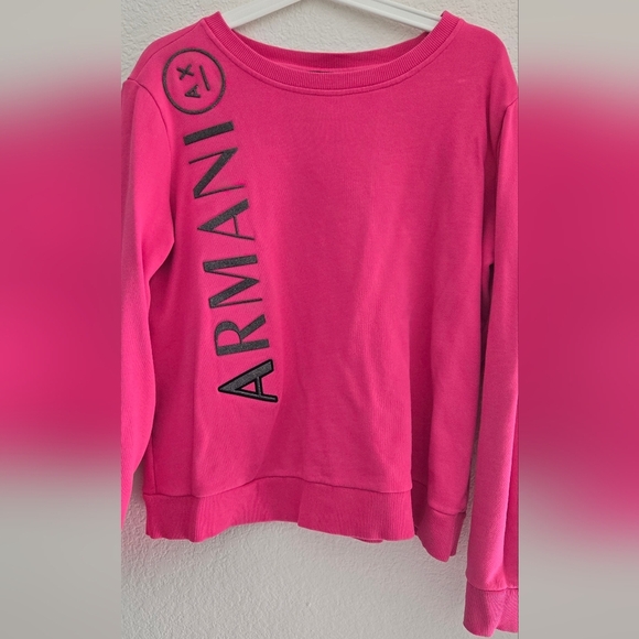 Armani Exchange Women's Longsleeve Sweatshirt Vertical Side Logo XL - Picture 3 of 8